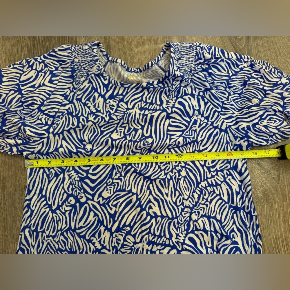 Lilly Pulitzer Rosen T-Shirt Dress Martinique Blue Zee Bebe Small Cotton - Picture 5 of 8